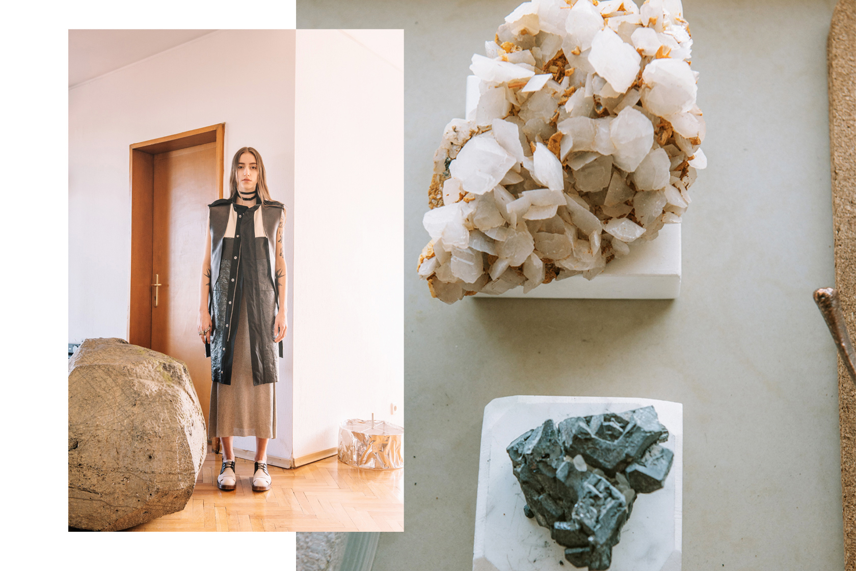 Елек Rick Owens от Plus Zero Concept Store, рокля H&M, пръстен Neva Balnikova, обувки Paul Smith от Trend Box