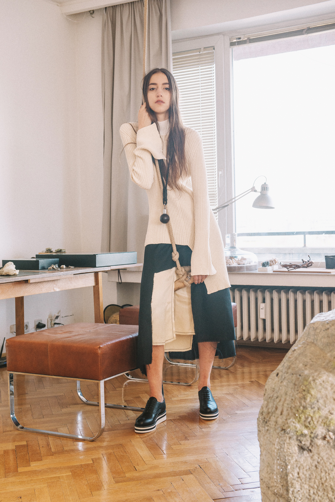 Топ и пола MARNI от Plus Zero Concept Store, обувки Marella от Week & Shop MDL, колие Neva Balnikova