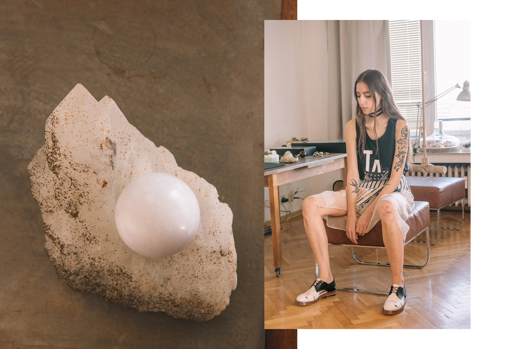 Топ CAYLER & SONS от Massive, пола-панталон Acne Studios от Plus Zero Concept Store, обувки Paul Smith от Trend Box