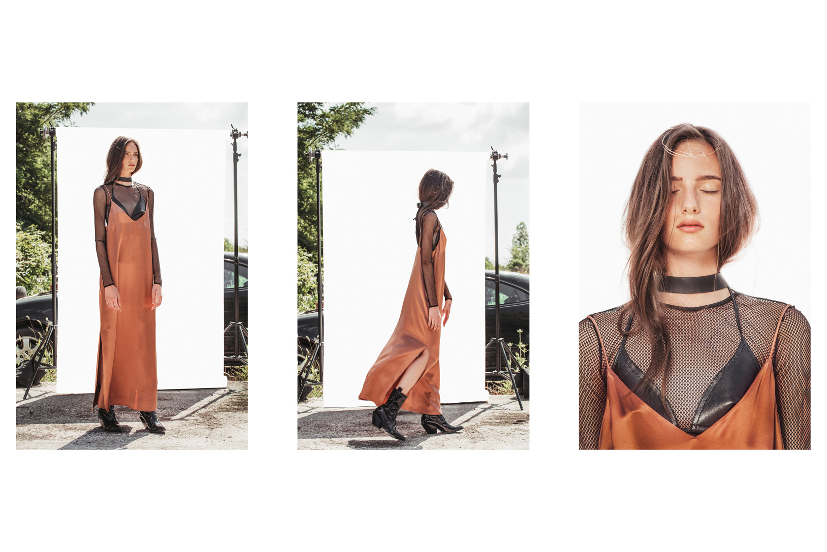 Рокля и боти H&M, блуза Max Mara, топ MM6 от Plus Zero Conceot Store