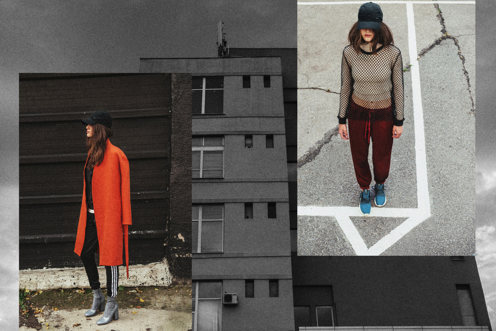Шапка Nike, палто By Malene Birger от Plus Zero Concept Store, спортен екип adidas, поло Benetton, боти Valentino от PAP / Шапка Nike, полу By Malene Birger от Plus Zero Concept Store, блуза H&M, панталон Sisley, маратонки adidas