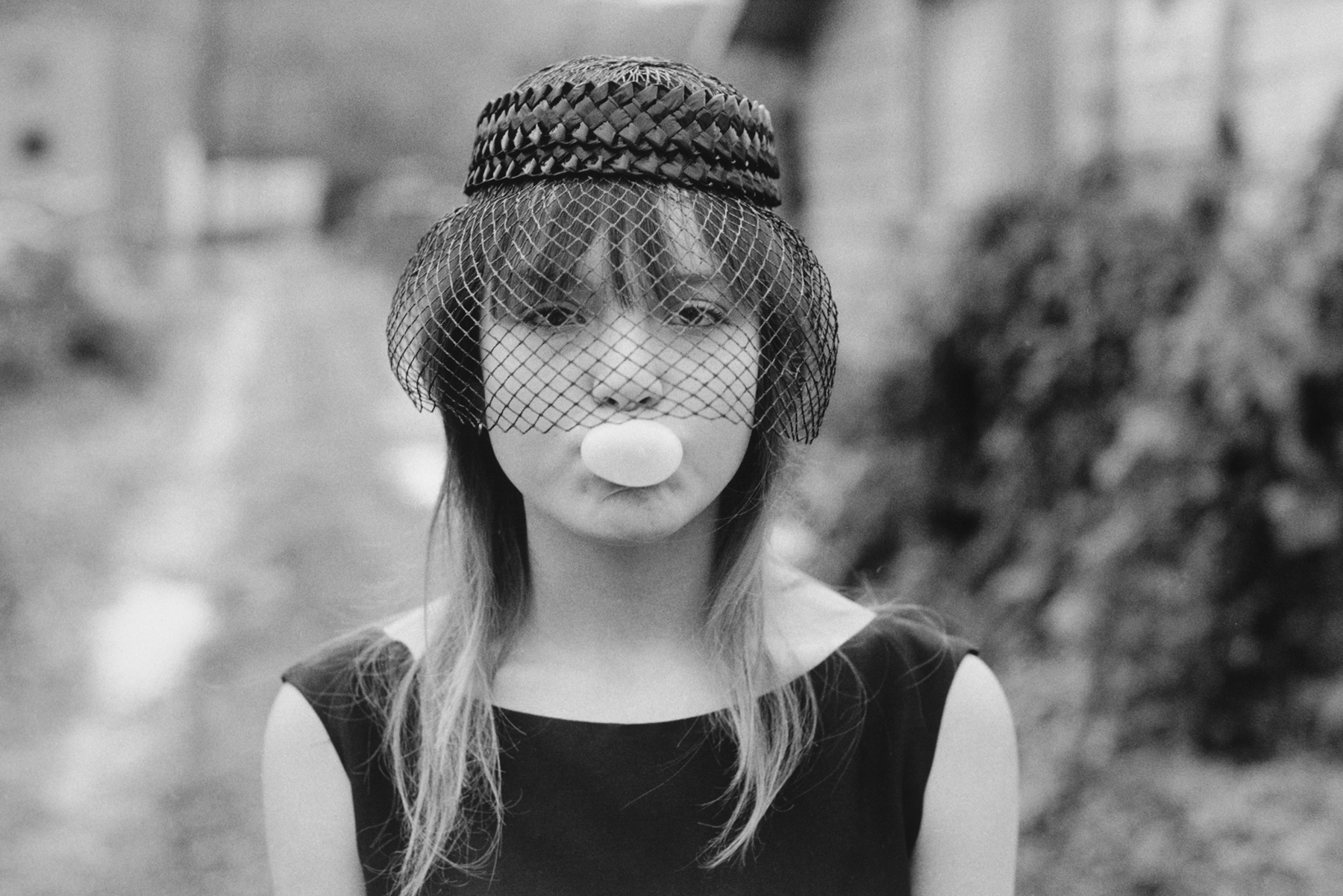 Tiny blowing a bubble, Seattle, 1983 Tiny blowing a bubble, Seattle, 1983