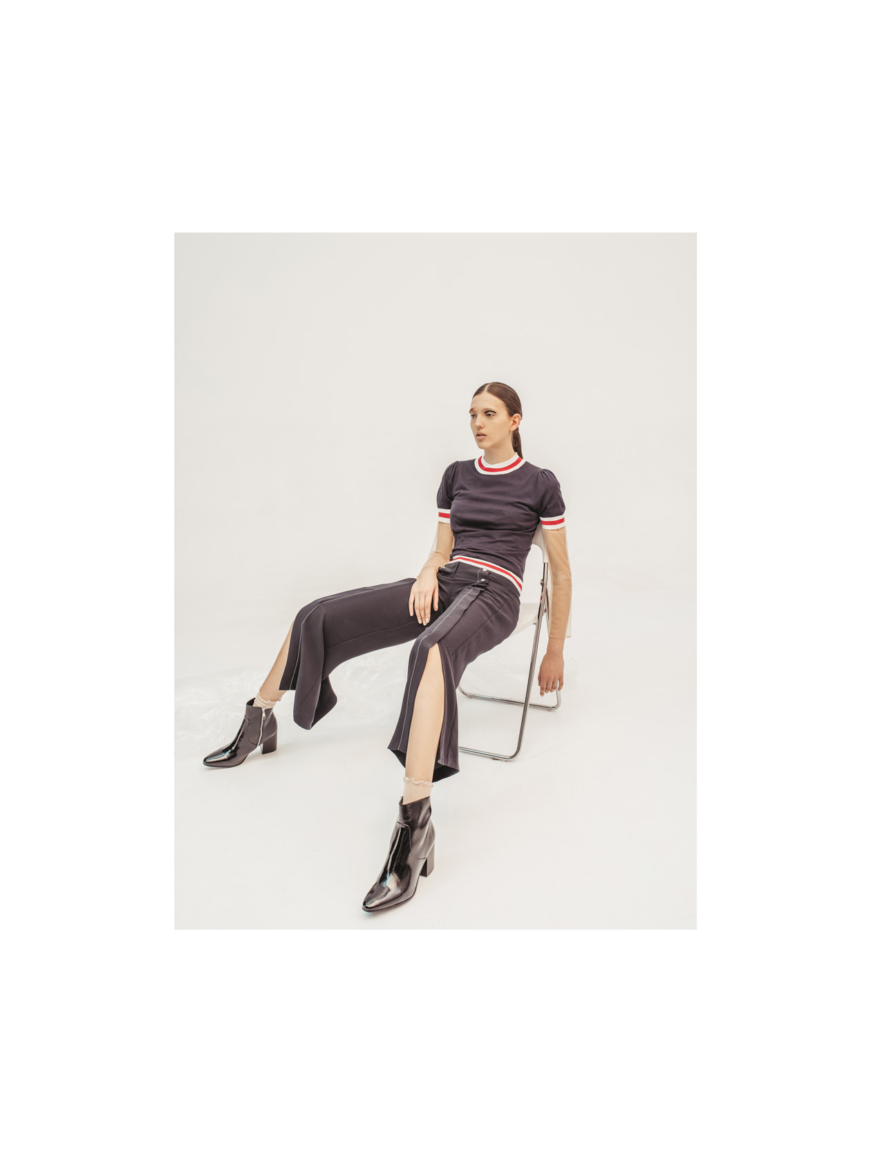 Блуза Max Mara от Max Mara, блуза iBlues и панталон Pennyblack от Week&Shop MDL, Боти Calvin Klein от Collective