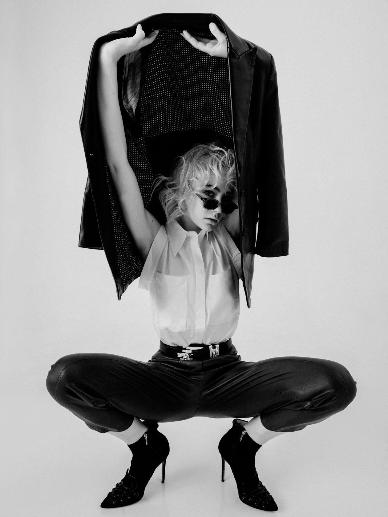 Jacket: Ermanno Scervino, Shirt: Iceberg , Pants: Babylon, Eyewear: Kyme,  Belt: Versace , Shoes: Paciotti